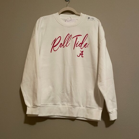 ALABAMA CRIMSON TIDE Size S "WIN THE DAY" PERFECT COZY CREW oversized SWEATSHIRT - Picture 1 of 5